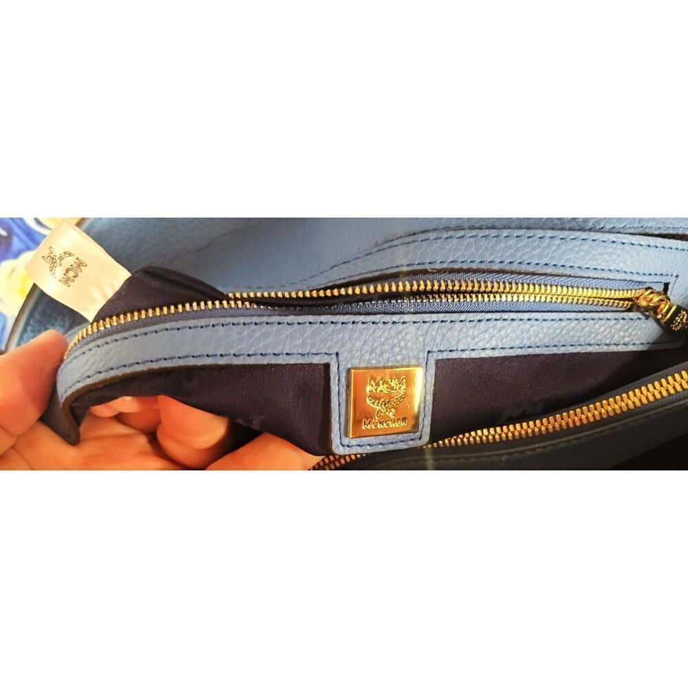 MCM - Large Pebbled Leather Shoulder Bag - Picture 9 of 14